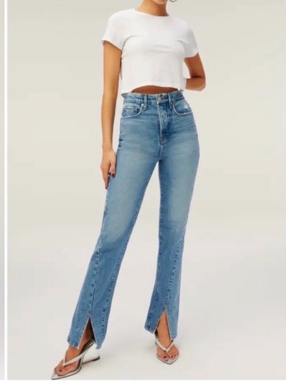 Good American Good boy straight leg jeans